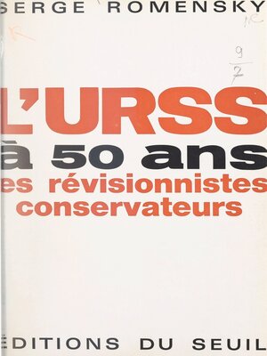 cover image of L'U.R.S.S. à 50 ans